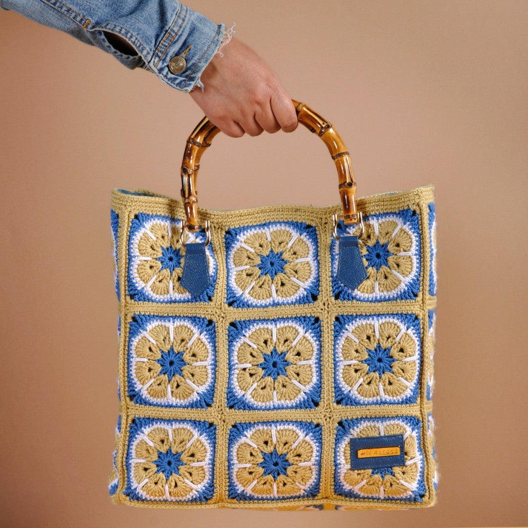 Bolso Lola Crochet Blue