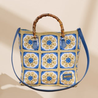 Bolso Lola Crochet Blue