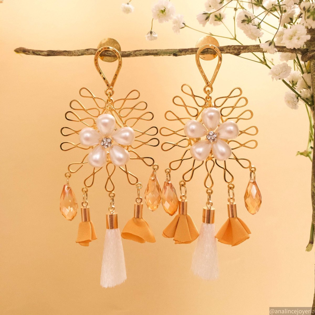 Aretes Pearl Chandelier - Ana Lince Accesorios - Accesorios para Mujer - Atemporales & Sostenibles