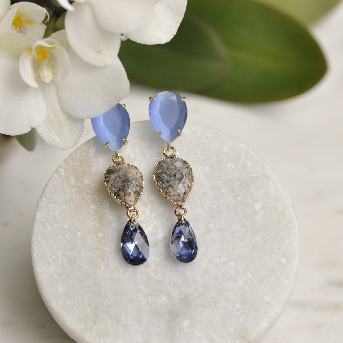 Aretes Trio Gotas en Cristal - Ana Lince Accesorios - Accesorios para Mujer - Atemporales & Sostenibles