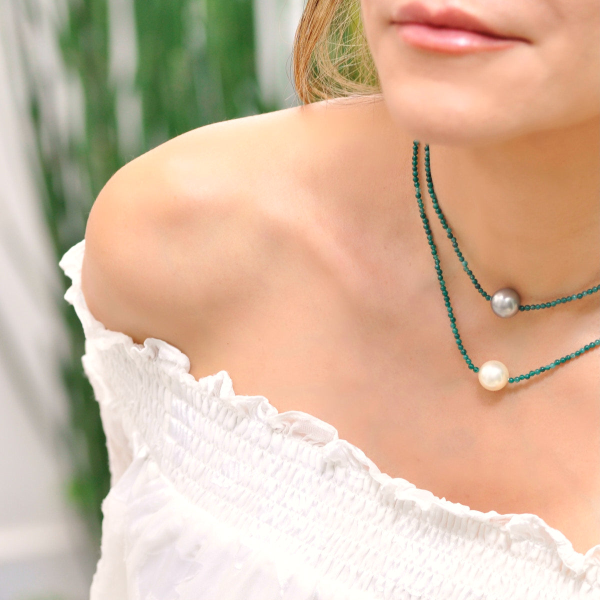 Choker Big Pearl Green - Accesorios para Mujer - Ana Lince Accesorios - Accesorios para Mujer - Atemporales & Sostenibles