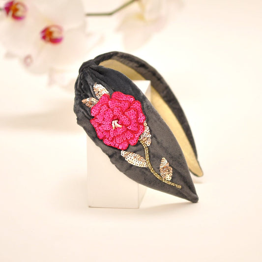 Diadema Velvet Red Flower - Ana Lince Accesorios - Accesorios para Mujer - Atemporales & Sostenibles